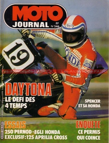 Moto journal 546 test honda - 546,