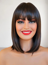 Perruque Synthétique Brun