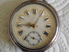 montre gousset  argent et or