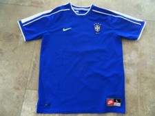 MAILLOT NIKE EXTERIEUR EQUIPE DU BRESIL DE FOOTBALL VINTAGE 1998 FLOQUE ROMARIO