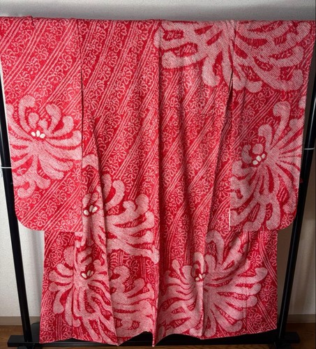 Kimono japonais furisode en - mi-furisode,