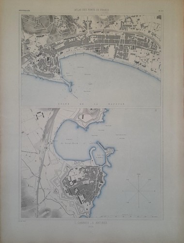 Carte marine ancienne ports - marine,