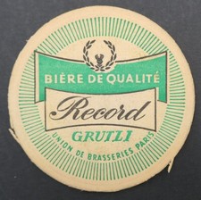 Sous-bock BIÈRE GRUTLI RECORD