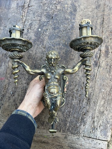 Applique bronze faune - applique,