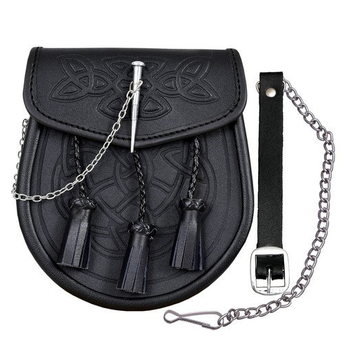 Sporran kilt celtique noir - de,