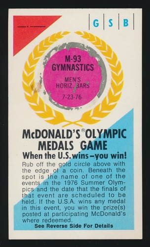 1976 mcdonald olympic medals - 1976,