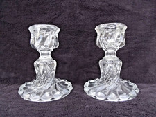 2 Bougeoir Pied de Photophore girandoles cristal baccarat bambou Ancien