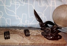 Veilleuse boule à décor de l'envol d'une colombe signée LIMOUSIN Art Déco 