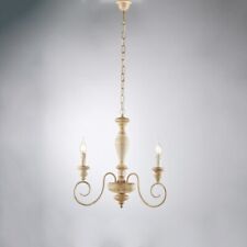 Lustre en Bois Et Fer Forgé