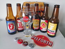 Lot de 6 bouteilles vides PELFORTH blonde + 1 verre 25 cl