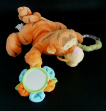 D4. DOUDOU PELUCHE VIBRANT DISNEY TIGROU ORANGE VIBRANT GRELOT MIROIR EXC. ETAT