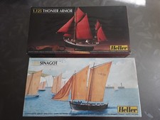 Maquettes Heller thonier Armor 1/125 -sinagot 1/60 complete coques assemblées