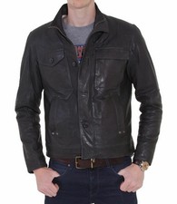 Blouson moto motard en cuir