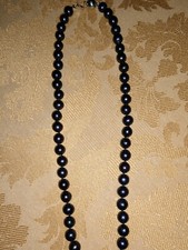 Dyed Black Pearl necklace, 7mm