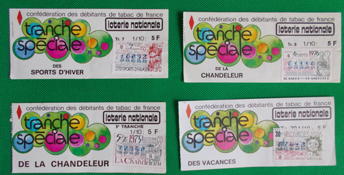 Lot billets loterie - lot,
