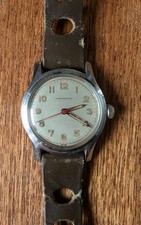 Montre Mécanique Militaire Suisse Shock Protected 1940's Ww2 Indo