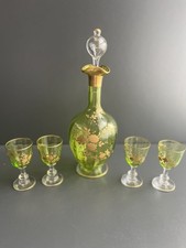 service à liqueur en cristal Doré Baccarat Art Nouveau 