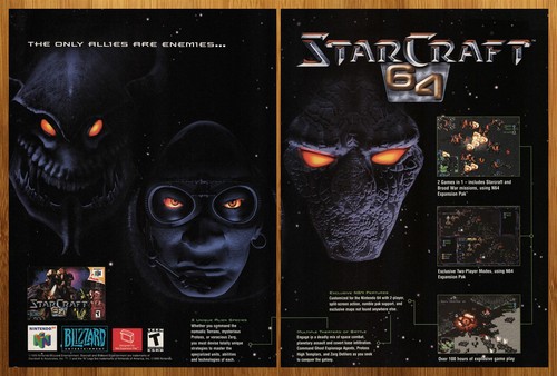 1999 starcraft nintendo n64 - starcraft, 64