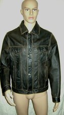 Blouson Mac Douglas Cuir Marron Chocolat homme taille 50 / M