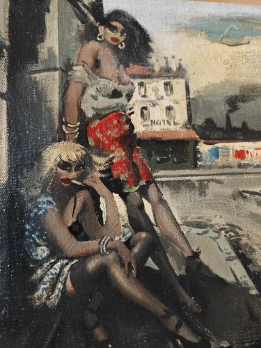 Erotica huile sur toile - , école
