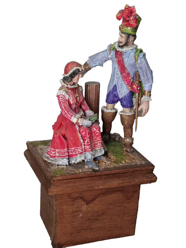 Soldat plomb sur socle - plomb, bois