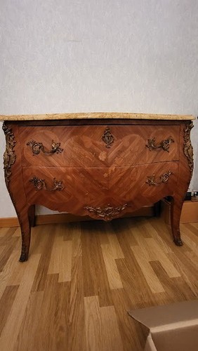 Commode marqueterie style - ,