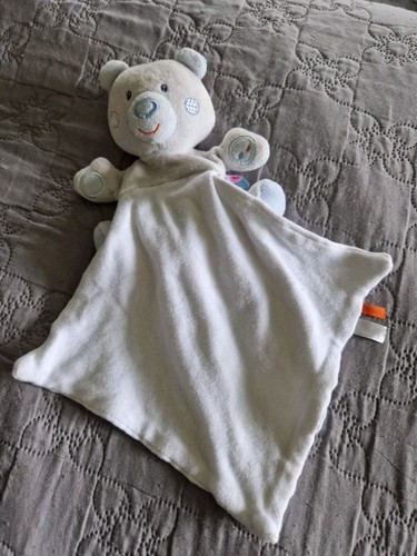Doudou ours bleu - doudou, gris