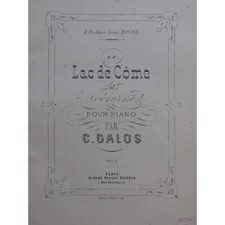 GALOS C. Le Lac de Côme Piano ca1900