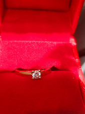 Bague solitaire  or jaune et