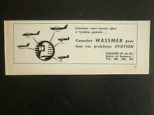 3/1965 PUB WASSMER AVIATION ISSOIRE PLANEUR WA-30 WA-22A ROBIN D120 AVIATION AD