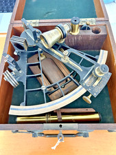 Sextant Fin 19eme complet en coffret Instrument de Marine