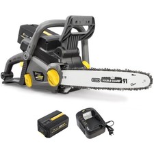 Tronçonneuse sans fil à batterie, 40 V, guide 16 pouces, GT ELEC + batterie 2 Ah