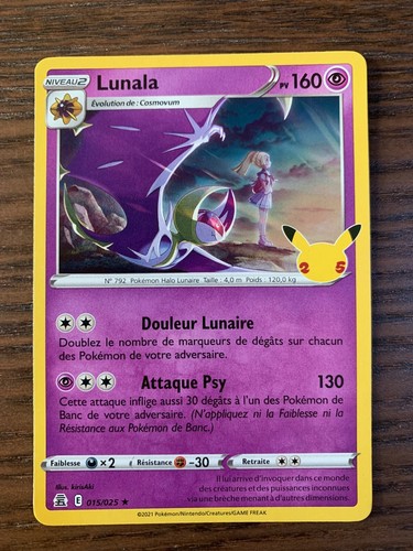 Carte pokémon holo lunala - holo,