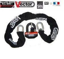 Kit Bloque-disque antivol Moto VECTOR MiniMax+ homologué SRA chaine VECTOR 130cm
