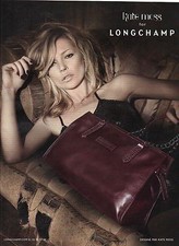 PUBLICITE ADVERTISING  2011  LONGCHAMP sac dessiné par Kate Moss    280412