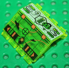 Lego Trans-Neon Green Hinge Panel 2x4x3 1/3 UFO ref 2582pb08 Set 6915 6979