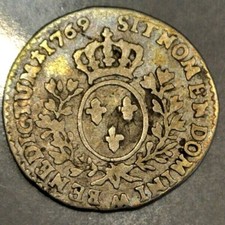 LOUIS XV 1/10 ECU BANDEAU  1769 AA  RARE 