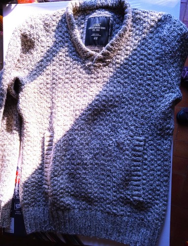 Pull chaud homme bleu gris - pull,