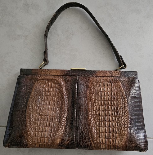 Sac main crocodile marron - sac, À