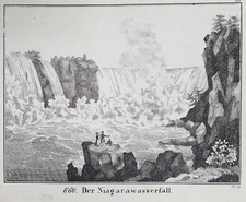 USA Der Niagarawasserfall Cascades Du Niagara 1850 Environ United States