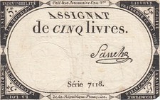 France 5 Livres - 10 Brumaire
