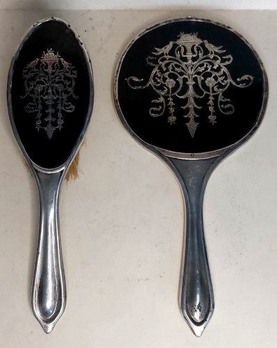 Miroir face main brosse - face, à