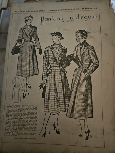 Ancien patron couture femme - couture,