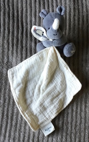 Doudou rhinocéros gris beige - gris,