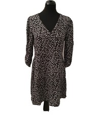 Robe Fleurie Blanche Et Noire Neuve Taille 40