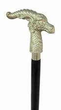 Vintage en bois bâton de marche canne concepteur Dragon Head Antique...