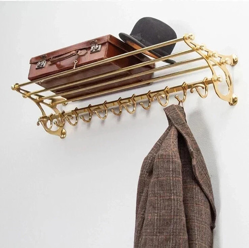 Porte manteau laiton - porte-manteau, en