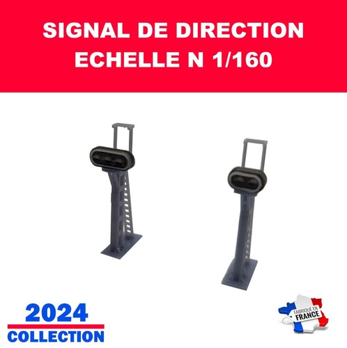 Signal direction echelle n - de,