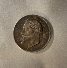 NAPOLEON III MÉDAILLE DE RÉCOMPENSE EXPOSITION UNIVERSELLE 1867 PARIS FRANCE