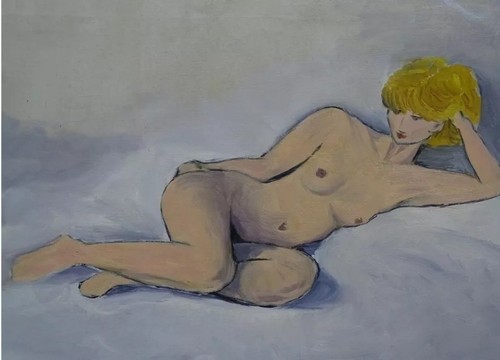 Tableau ancien huile portrait - huile,